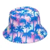 Color palmera patrón sombrero de pescador protector solar sombrero de verano moda sombrero de palmera Item Picture